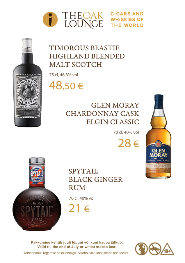 Alcohol Promotion July 2019 May promos are here! Cigars: La Estancia Edicion Exclusiva #60 28€ Davidoff Escurio Gran Toro Cello 17€ A.Fuente Gran Reserva Rothschilds 6,70€ Principle Frothy Monkey 5,90€ Oliva Serie G Maduro 3.75X48 Special G 3.90€ Oliva Serie G 3.75X48 Special G 3.90€ Spirits: Hellyers Road Peated 65€ English Whisky Co. Chapter 14 53€ Canetelli Spumante Brut 6€