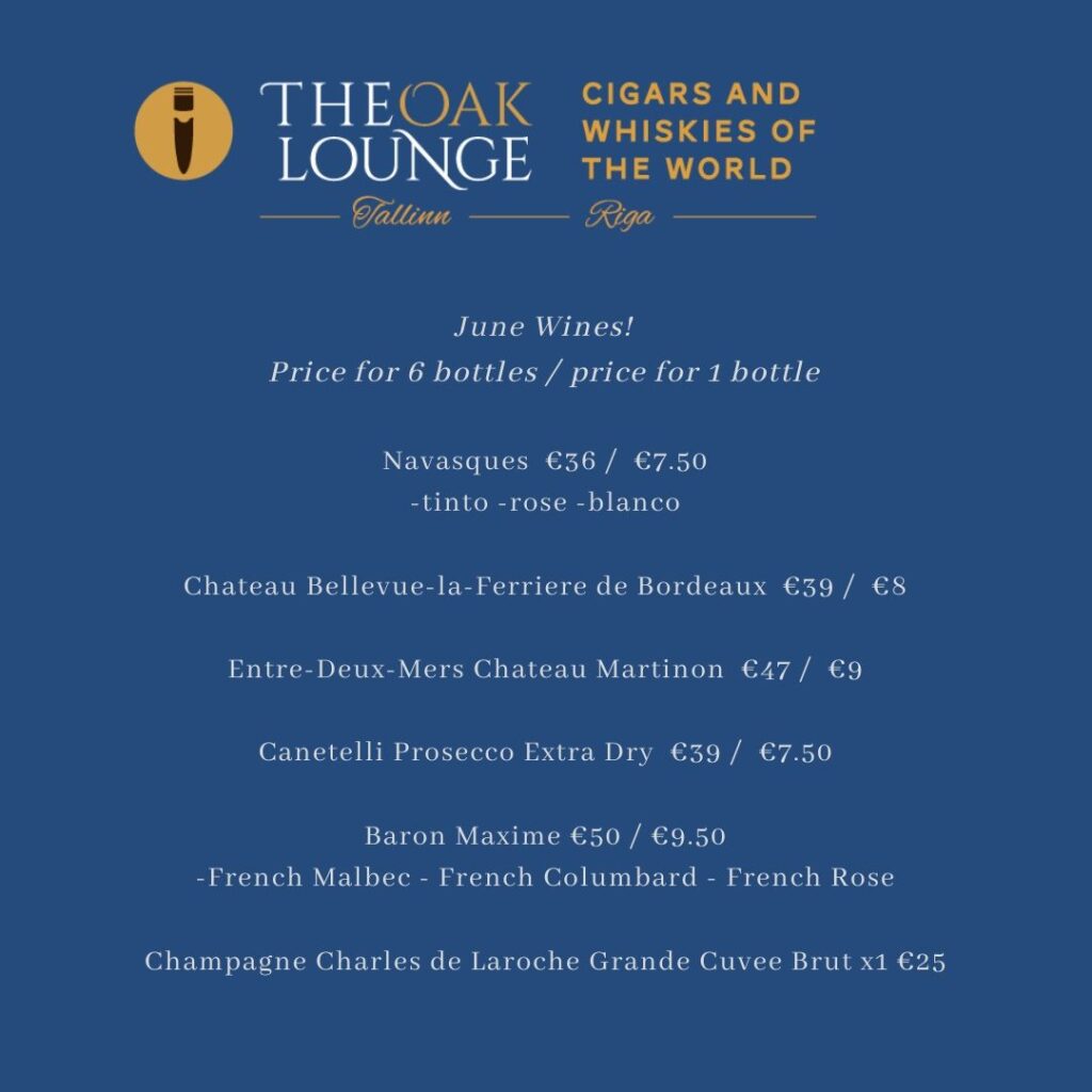 June promo 2020 wines May promos are here! Cigars: La Estancia Edicion Exclusiva #60 28€ Davidoff Escurio Gran Toro Cello 17€ A.Fuente Gran Reserva Rothschilds 6,70€ Principle Frothy Monkey 5,90€ Oliva Serie G Maduro 3.75X48 Special G 3.90€ Oliva Serie G 3.75X48 Special G 3.90€ Spirits: Hellyers Road Peated 65€ English Whisky Co. Chapter 14 53€ Canetelli Spumante Brut 6€