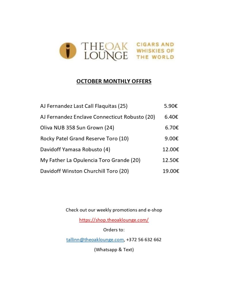 OCTOBER MONTHLY OFFERS 2021