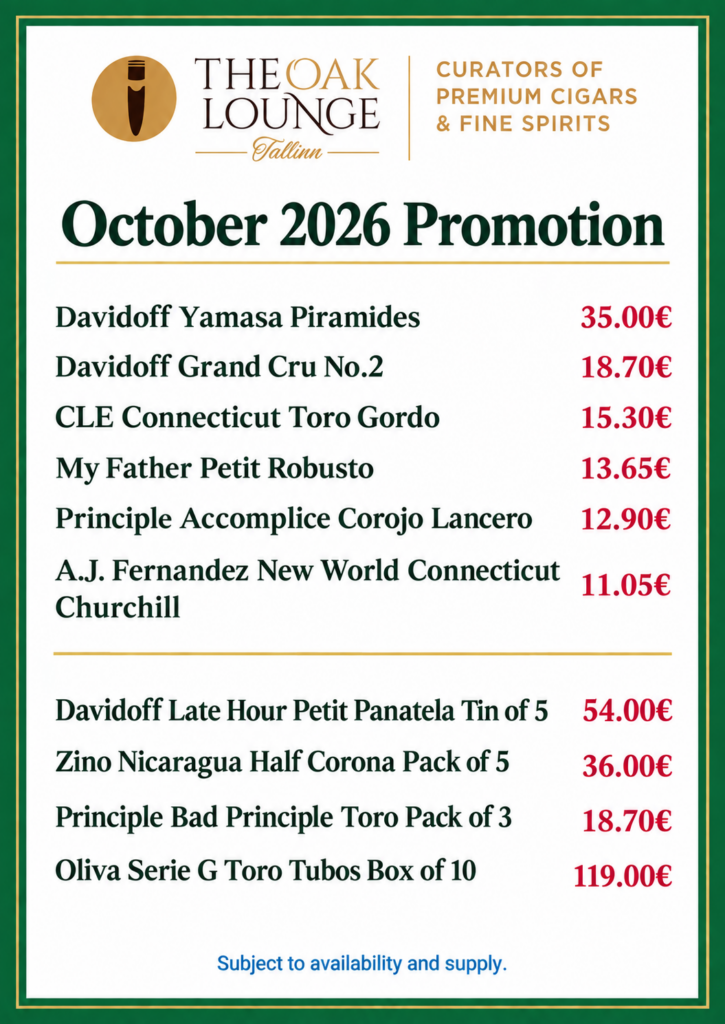 The Oak Lounge October Promotion 2